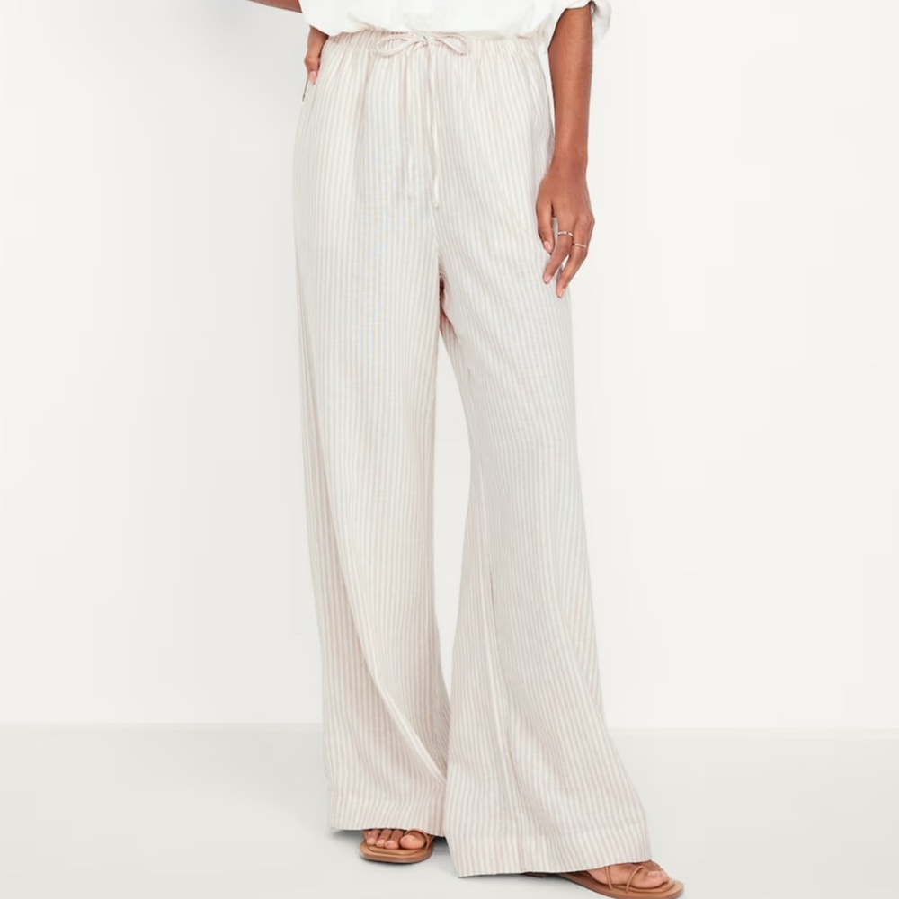 Old Navy Cream Wide Leg Pants NWT